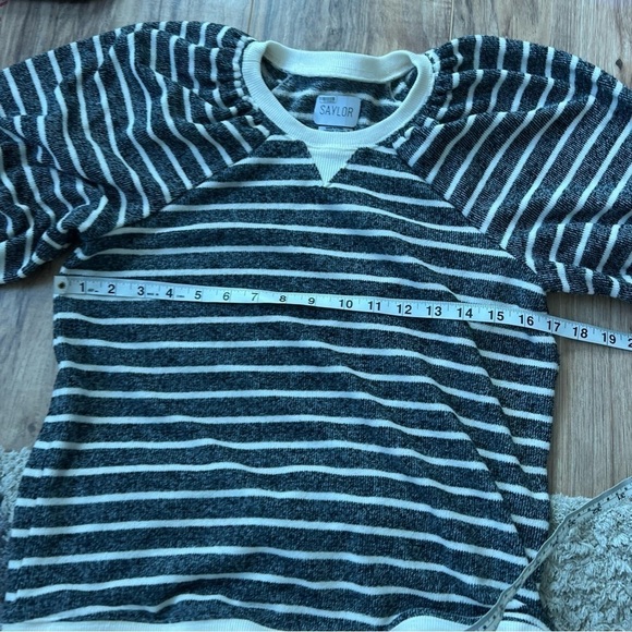 Saylor Auggie Puff Sleeve Striped Sweater Sweatshirt - Picture 8 of 12
